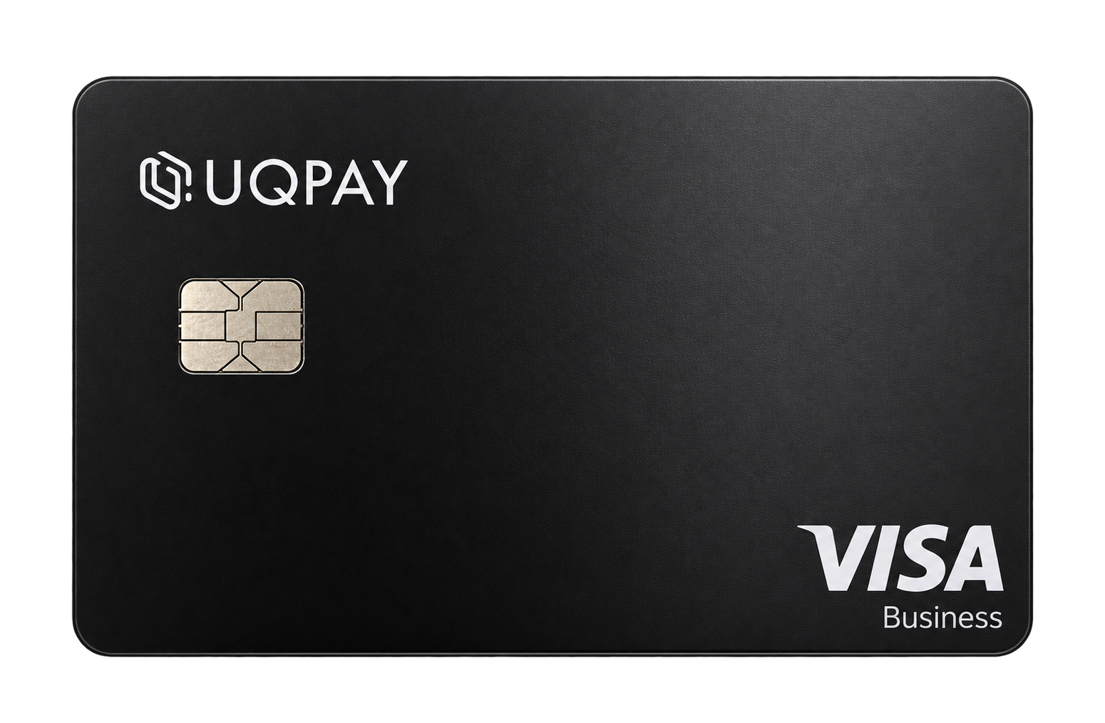 Black UQPAY Visa Business card mockup
